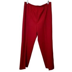 Haband For Her Womens Size 20 Red  Solid Elastic Waist Chino Pants